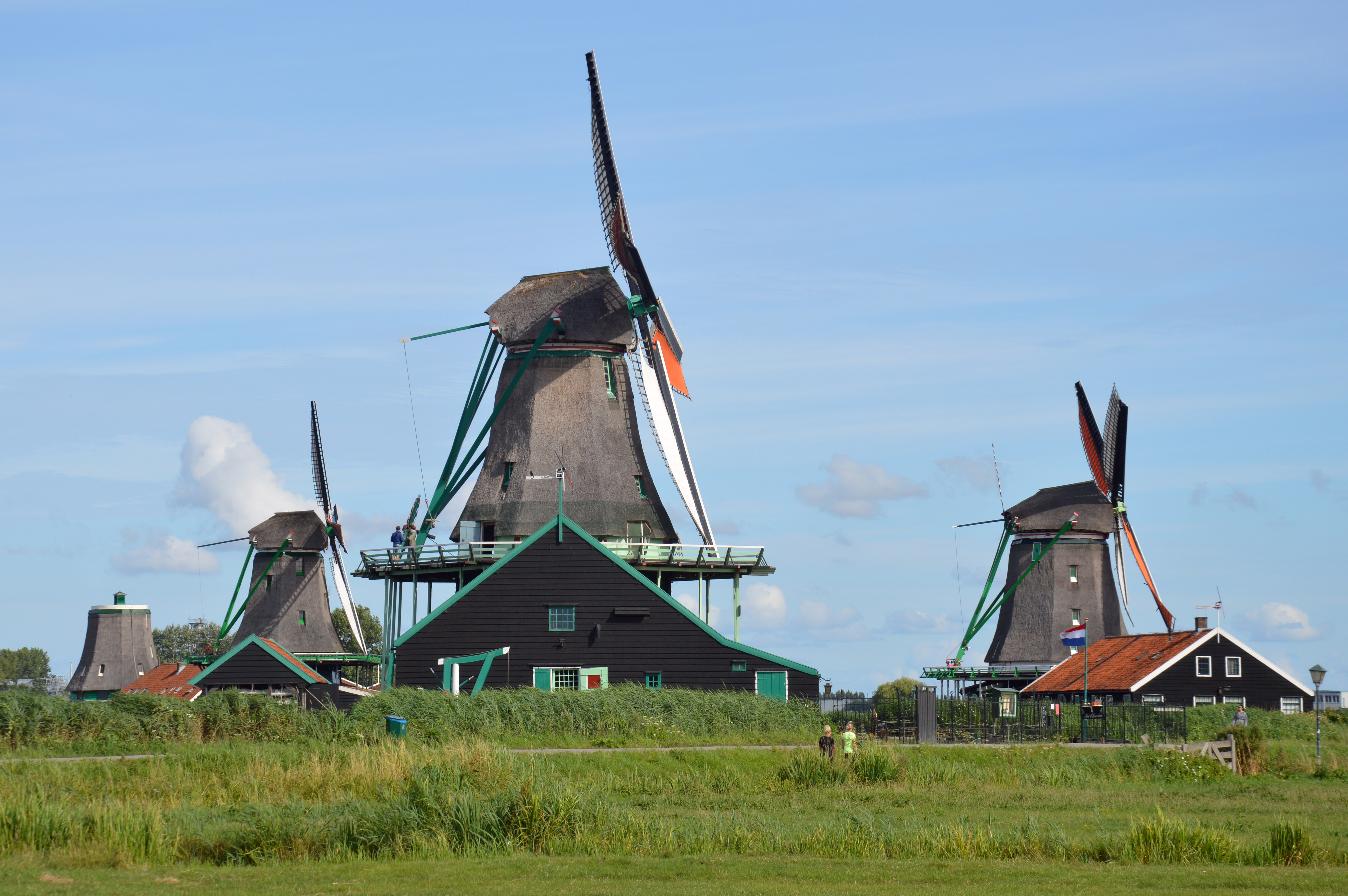 Windmills at Zaanse Schans in the Netherlands